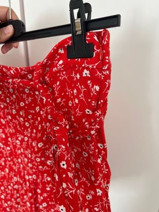 Falda pantalón Zara flores lazo