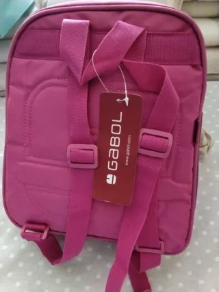 Mochila Gabol rosa con mariposa