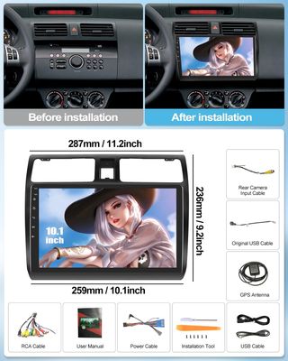 CAMECHO Android Radio de Coche para Suzuki Swift(2