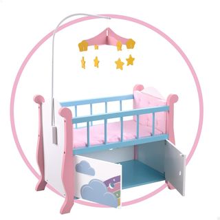 WOOMAX Cuna de Madera para bebés y muñecas, Acceso
