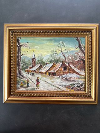 Cuadro decorativo aldea
