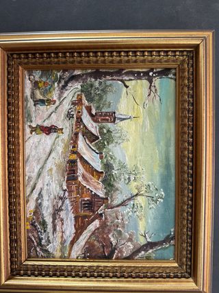 Cuadro decorativo aldea