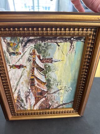 Cuadro decorativo aldea