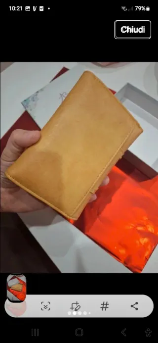 Portafoglio donna senape Antonio Basile