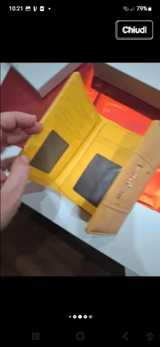 Portafoglio donna senape Antonio Basile