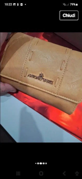 Portafoglio donna senape Antonio Basile