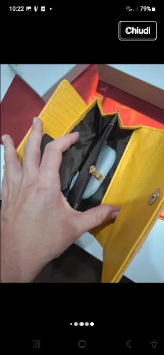 Portafoglio donna senape Antonio Basile