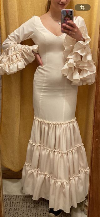 Traje de Gitana Beige