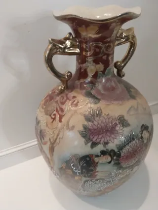 Vaso Cinese Decorato con Manici