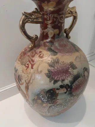 Vaso Cinese Decorato con Manici