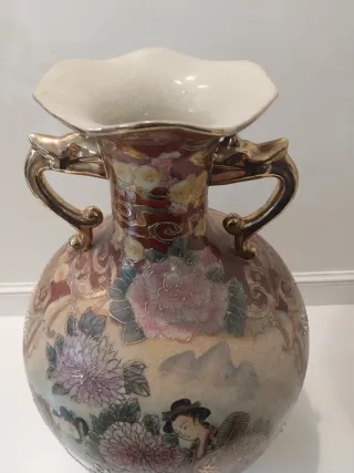 Vaso Cinese Decorato con Manici