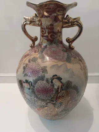 Vaso Cinese Decorato con Manici