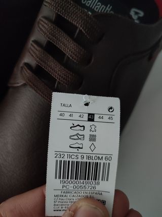 Zapatos Callaghan Marrones Talla 43