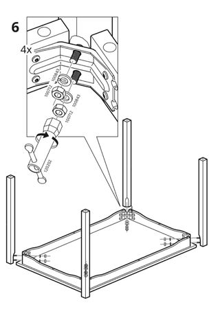 Mesa Comedor Ikea HAGERNAS + 4 Sillas Madera