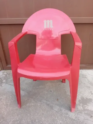 Sillas de jardín Mahou rojas (2 unidades)