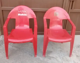 Sillas de jardín Mahou rojas (2 unidades)