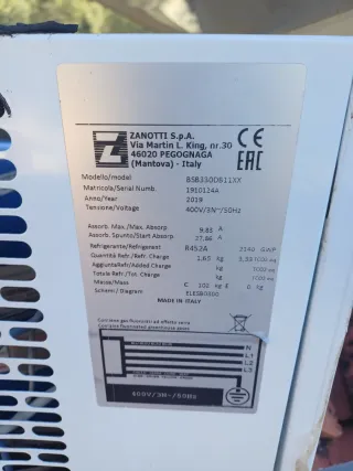 Cámara Frigorífica Uniblock Zanotti