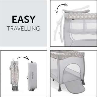 hauck Sleep N Play Center Cuna de Viaje Dos Altura