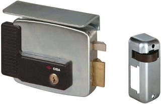 Cerradura eléctrica Cisa, 12 V, galvanizada, plate