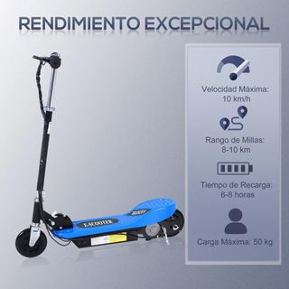 Patinete Eléctrico Plegable para Niños Azul