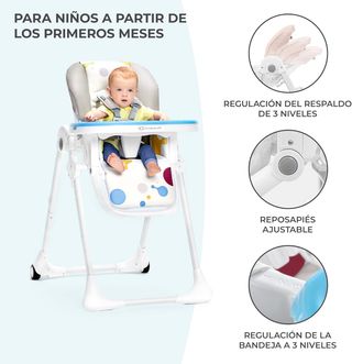 kk Kinderkraft Trona Bebé Ajustable Yummy, Bandeja