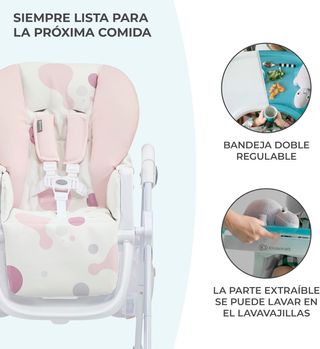 kk Kinderkraft Trona Bebé Ajustable Yummy, Bandeja