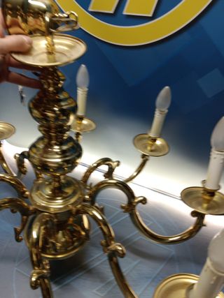 Clásica Lampara de techo, mid century, 8 brazos 70x71 cm