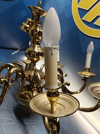 Clásica Lampara de techo, mid century, 8 brazos 70x71 cm