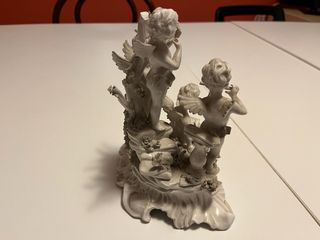 Portacandele con angeli e fiori