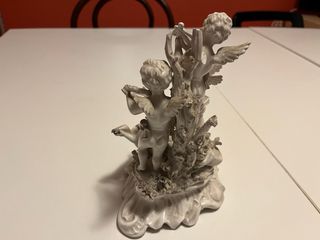 Portacandele con angeli e fiori