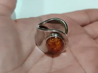 Anillo Plata 925 y Ámbar