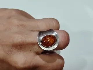 Anillo Plata 925 y Ámbar