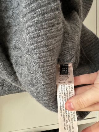 Poncho de punto Massimo Dutti 100% algodón