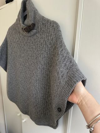 Poncho de punto Massimo Dutti 100% algodón