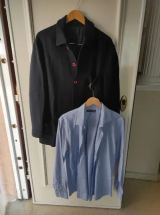 Chaqueta Azul Marino y Camisa Celeste Hombre