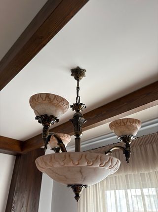 Lámpara de techo mármol y metal