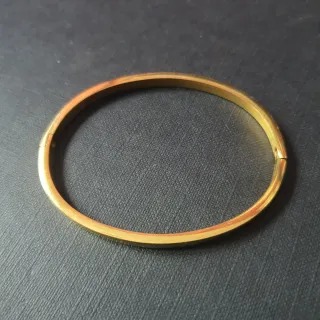 Pulsera Baño de Oro Media Caña