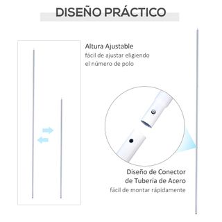 Poste para Toldo Vela o Toldo de Refugio Mástil