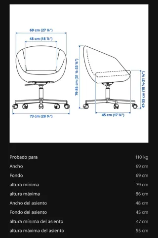 Silla Skruvsta Ikea Negra