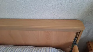 Cama articulada madera clara como nueva