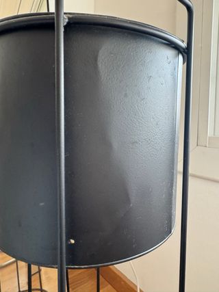 Porta macetas metal negro CASA