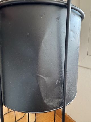 Porta macetas metal negro CASA