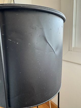 Porta macetas metal negro CASA