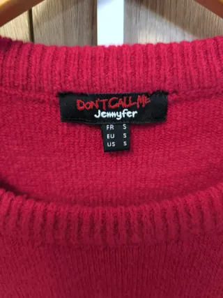 Jersey largo rojo talla s como vestido,o l Jersey