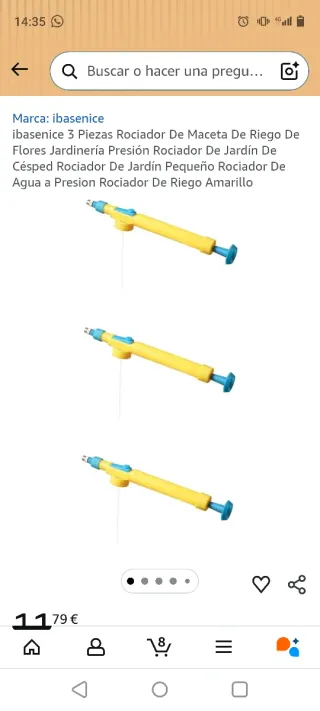 Mini pulverizadores amarillos y azules