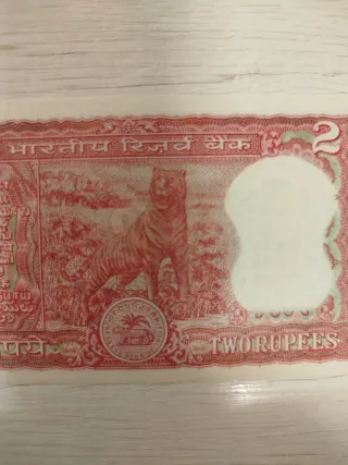 Billete de 2  India