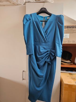 Vestido largo burdeos un solo uso