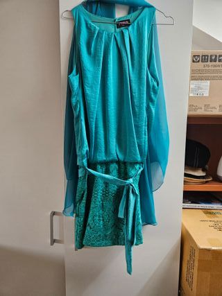 Vestido largo burdeos un solo uso