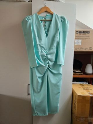 Vestido largo burdeos un solo uso