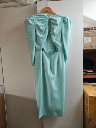 Vestido largo burdeos un solo uso